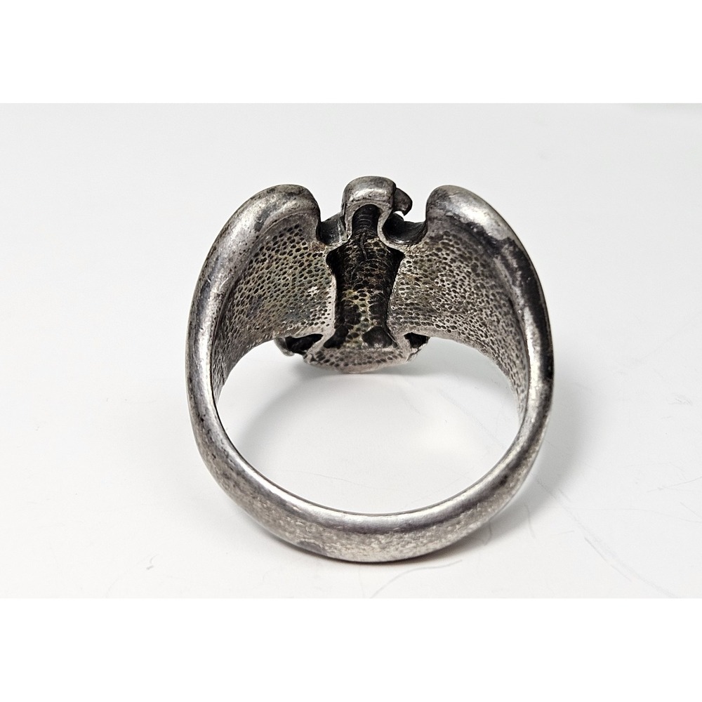 Navajo Sterling Silver 3D Large Bald Eagle Band Ring Sz‎ 11.75 12g Patriotic 925 - Picture 10 of 16